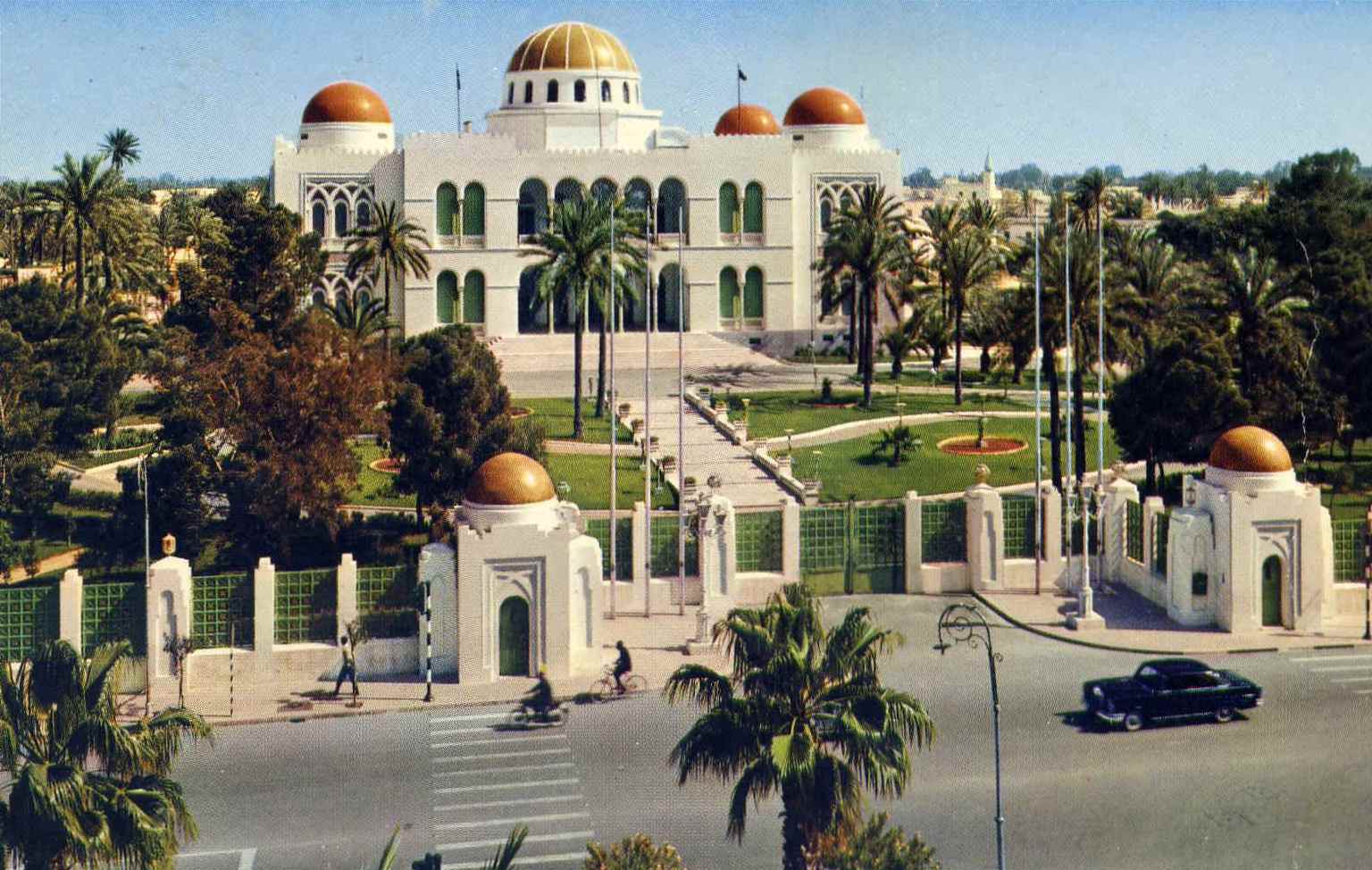 The Royal Palace of Tripoli, which served as the official residence of King Idris I. The monarchy was overthrown in the 1969 coup led by Gaddafi.
