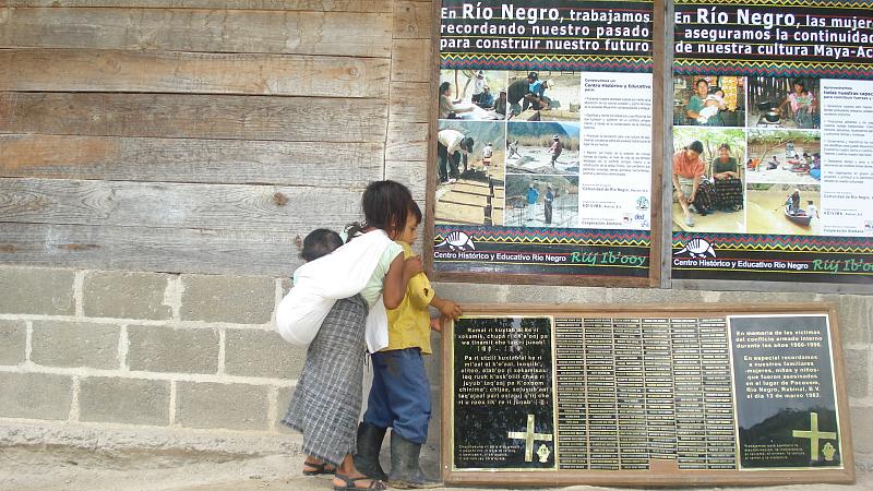 Memorial to the victims of the Río Negro massacres, one of many atrocities committed during the civil war.