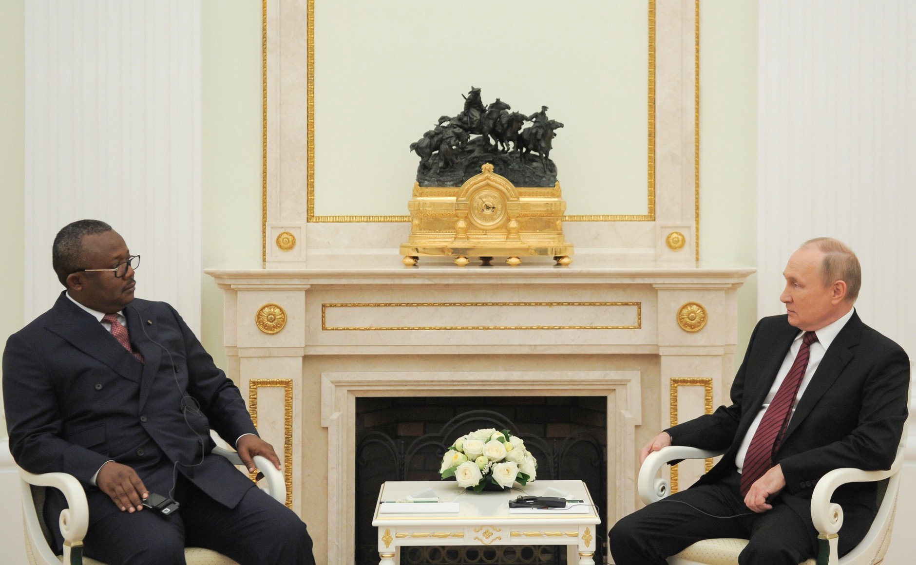Guinea-Bissau President Umaro Sissoco Embaló with Russian President Vladimir Putin in Moscow, Russia, 25 October 2022
