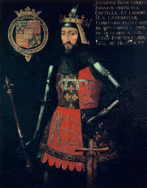 존 오브 곤트의 1593년경 초상화. 그의 문장이 묘사됨.