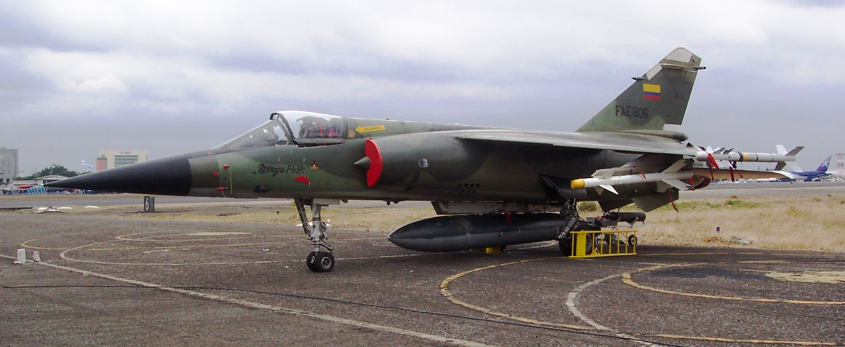 An Ecuadorian Air Force Mirage F.1JA, one of the aircraft types involved in aerial combat during the Cenepa War.
