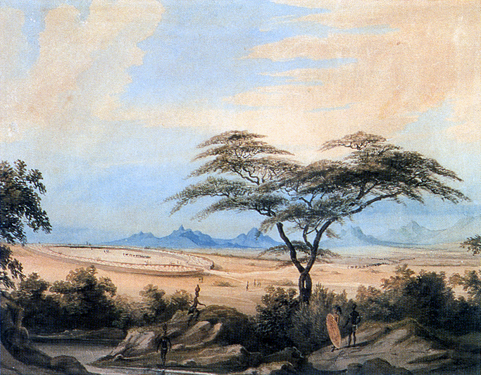 1836년 윌리엄 콘월리스 해리스가 묘사한 마타벨레 크랄.