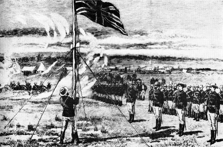 1890년 9월 13일 솔즈베리 요새에 유니언 잭이 게양되었다.