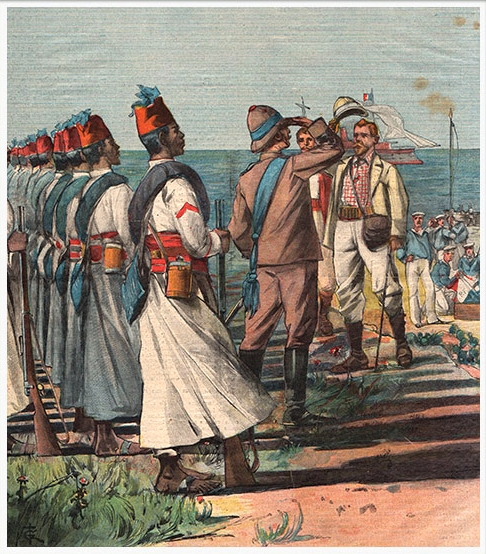 Ascari Eritrea, tentera kolonial Tentera Itali, dalam ukiran kayu 1898