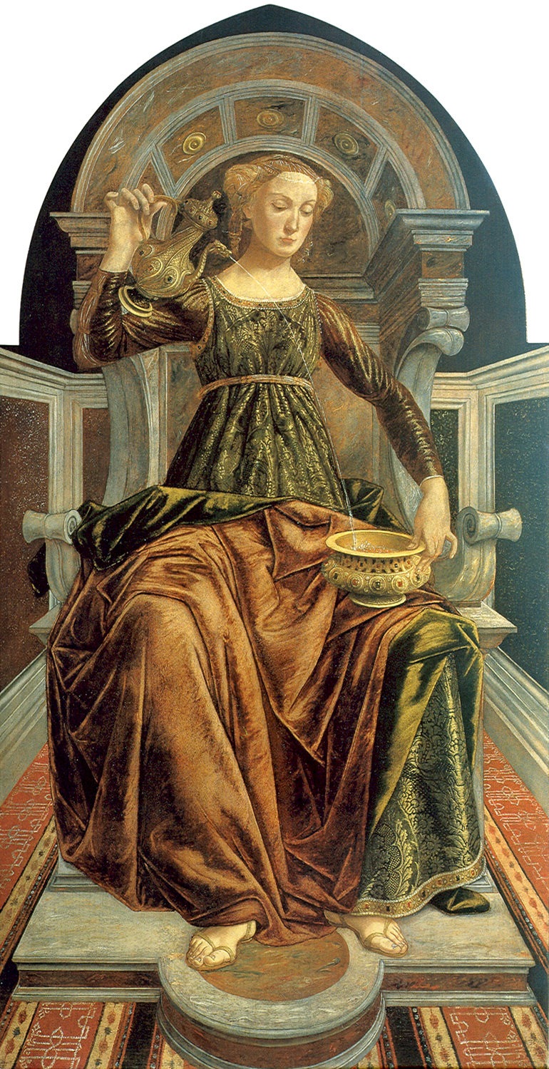절제 (1469-1470), 우피치 미술관 소장. (피에로가 의뢰받은 일곱 덕목 중 하나)
