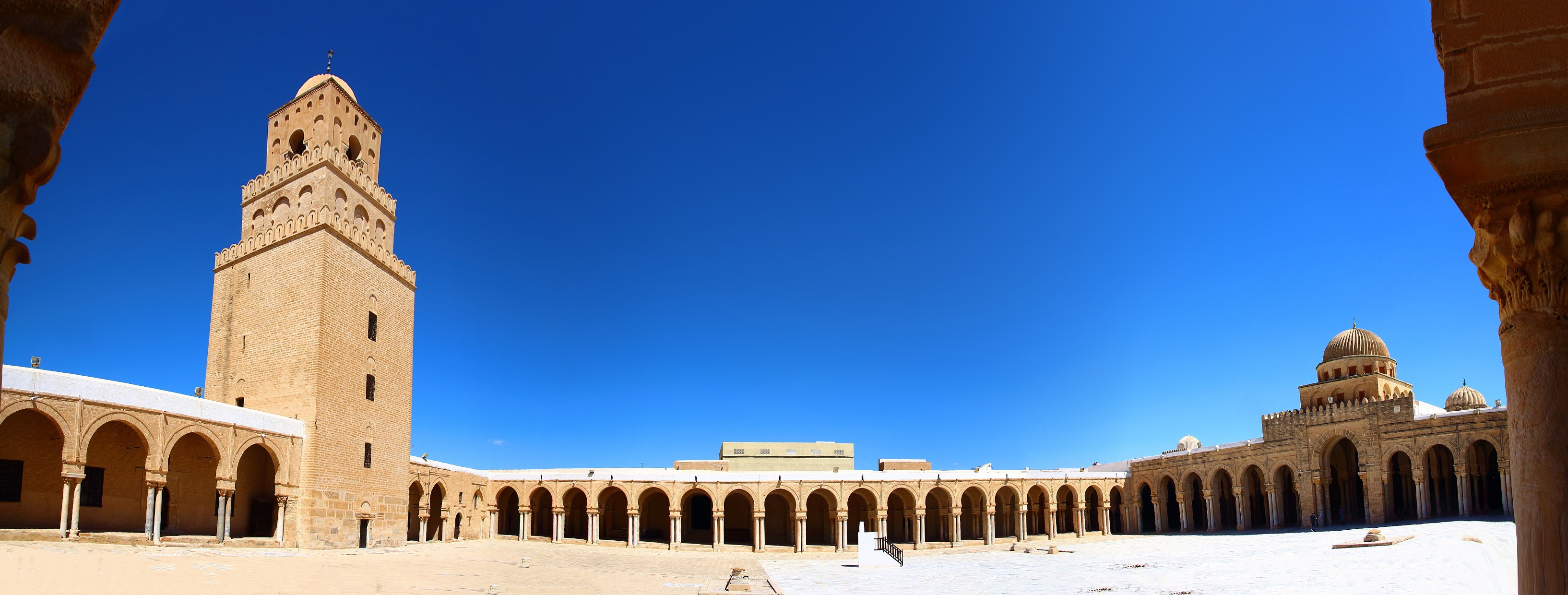 Domes of the Great Mosque of Kairouan. Founded in 670, it dates in its present form largely from the Aghlabid period (9th century). It is the oldest mosque in the Maghreb.