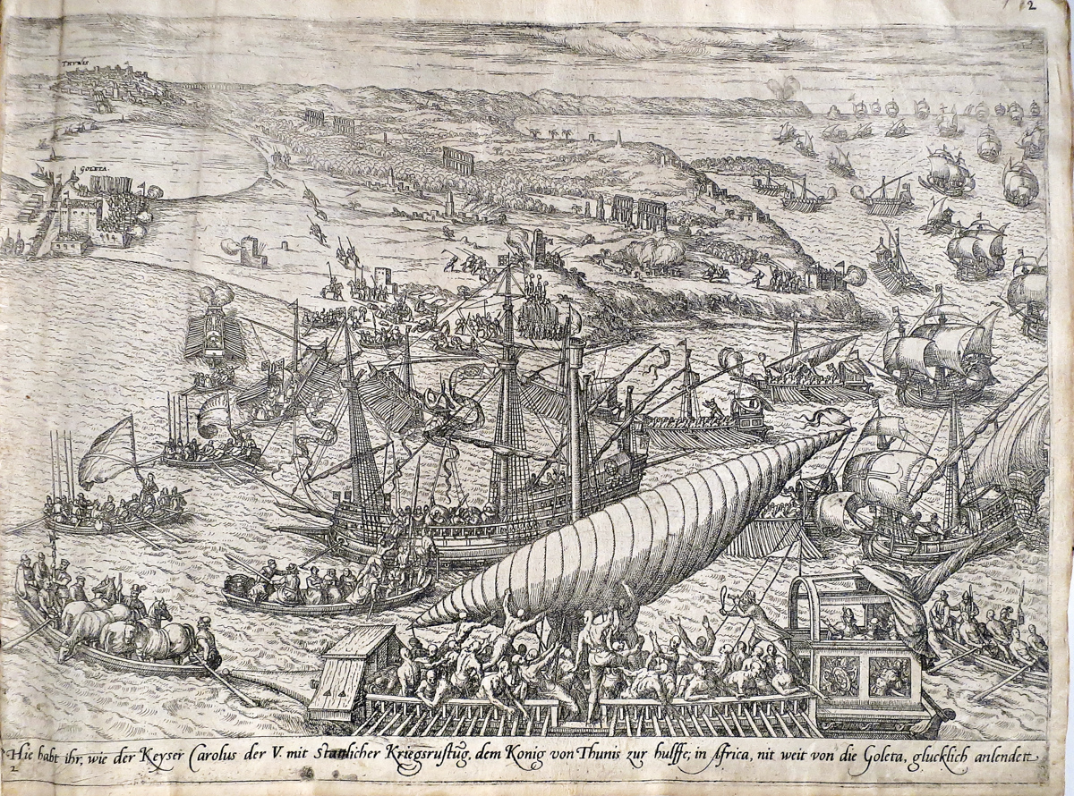 Conquest of Tunis by Charles V and liberation of Christian galley slaves in 1535.
