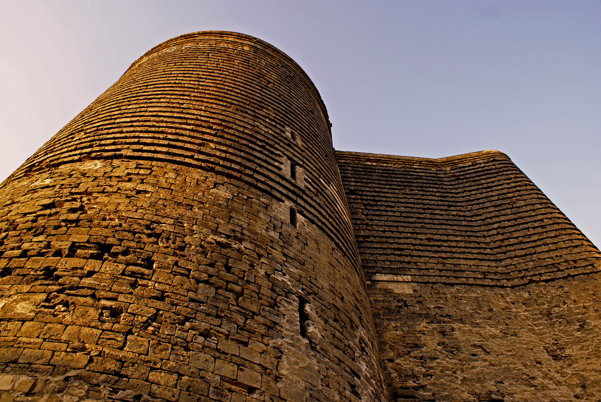 The Maiden Tower in the Old City of Baku, built in the 11th-12th centuries, is part of a UNESCO World Heritage Site.