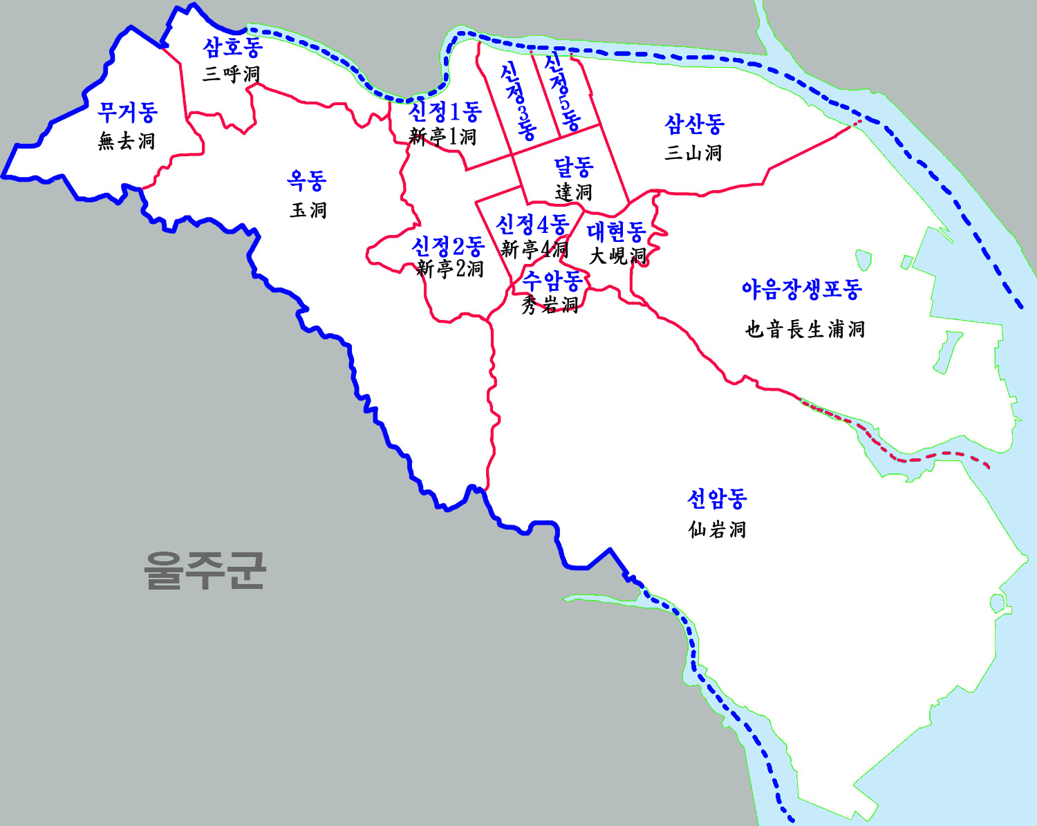 울산 남구 지도