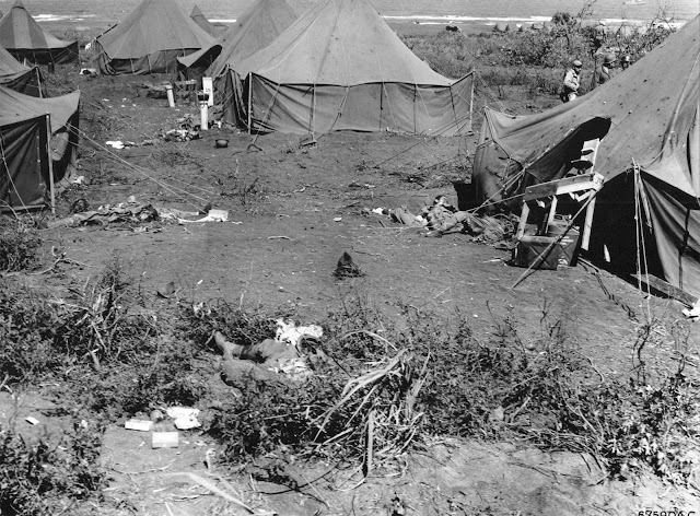 1945년 3월 26일 구리바야시 장군의 마지막 총공격 후 상황. 그의 유해는 발견되지 않았다.