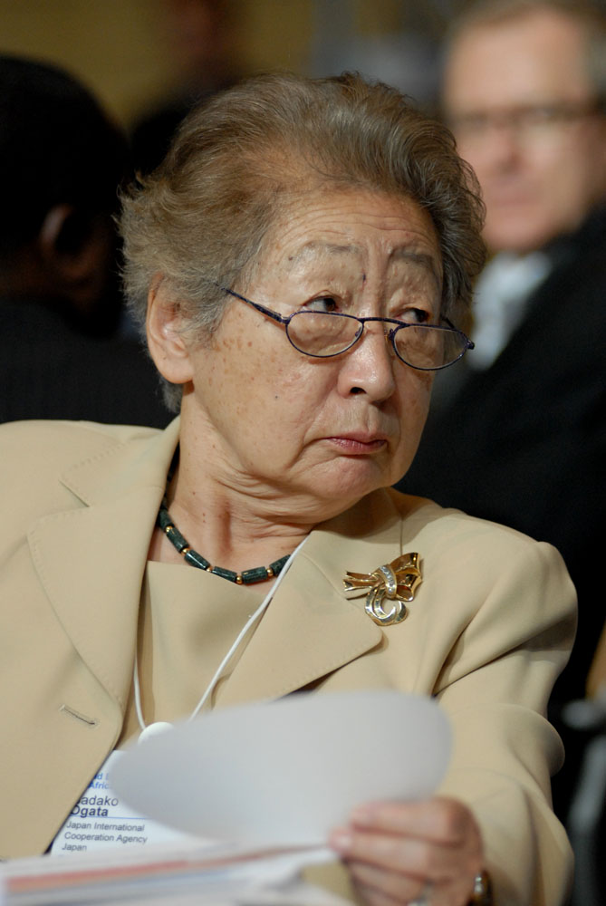 緒方貞子、2008年6月4日、南アフリカ・ケープタウンの世界経済フォーラムにて