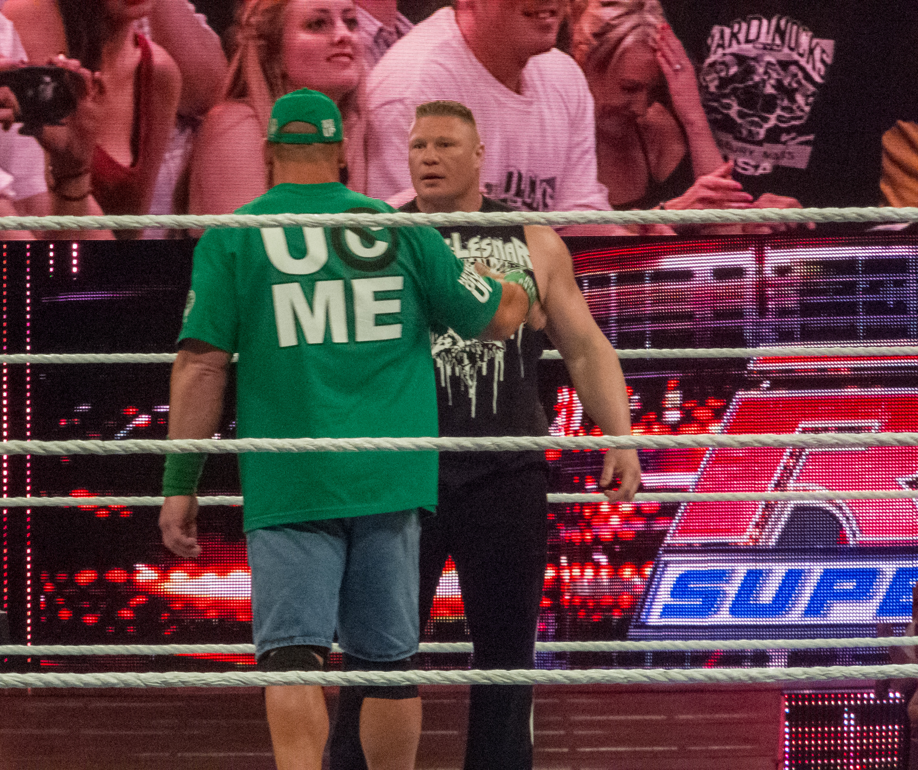Lesnar berhadapan dengan John Cena selepas kepulangannya pada April 2012.