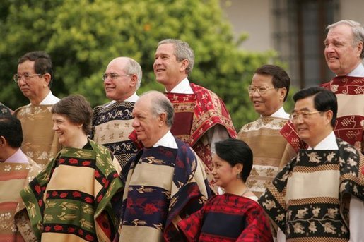 President Arroyo and other heads of state at APEC 2004.