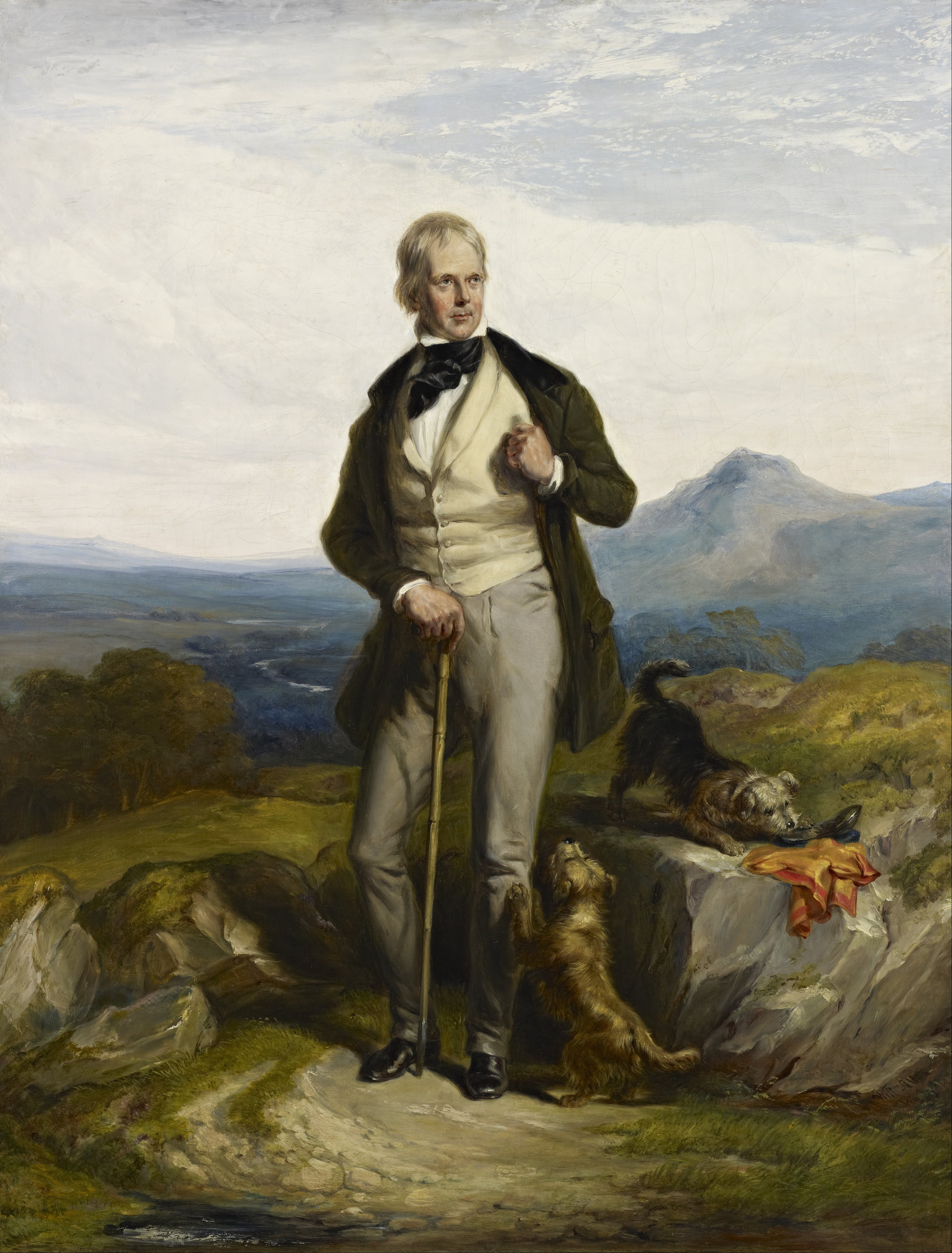 1822년 윌리엄 앨런 경이 그린 월터 스콧 초상화.