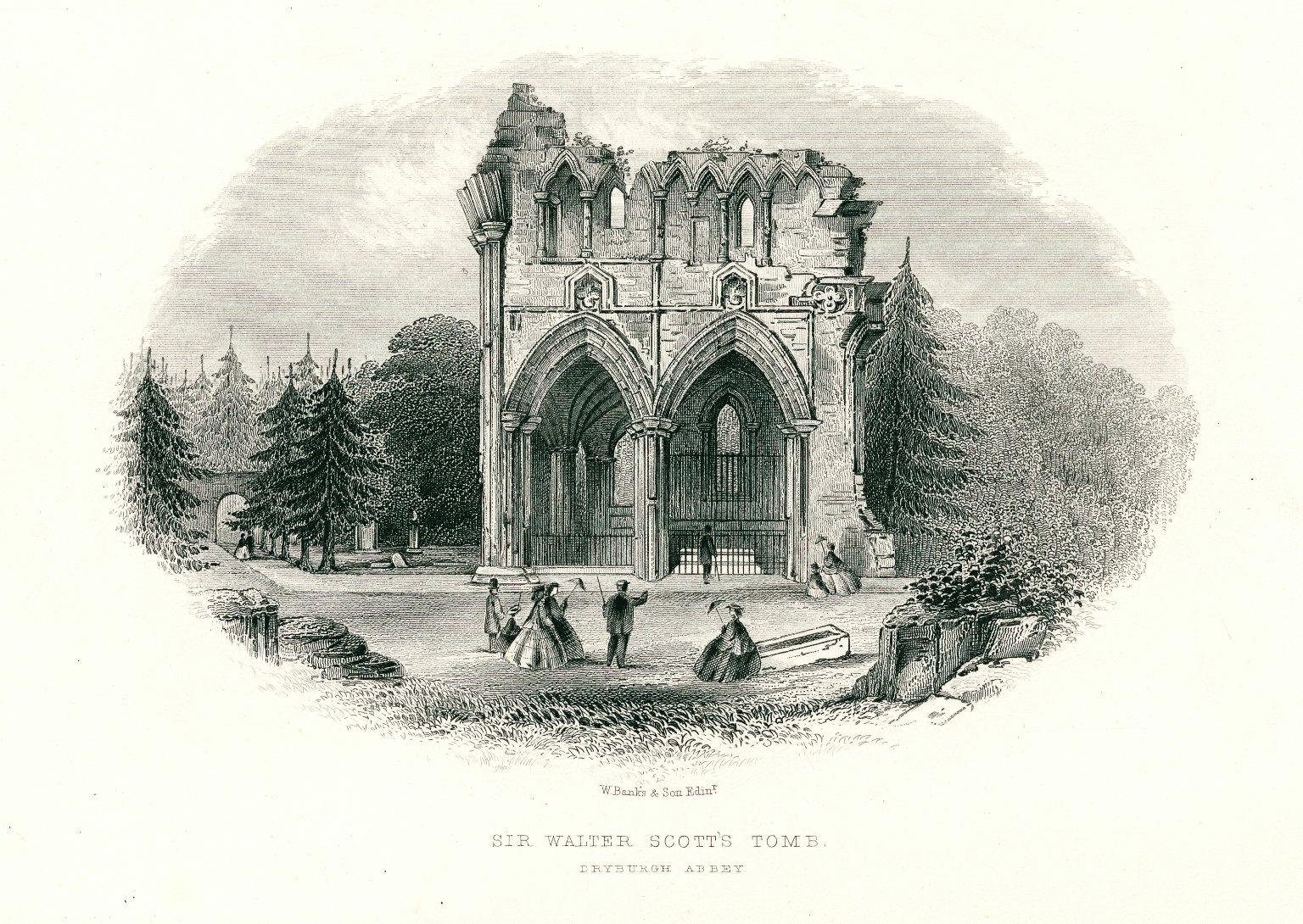 Walter Scott's Tomb at Dryburgh Abbey