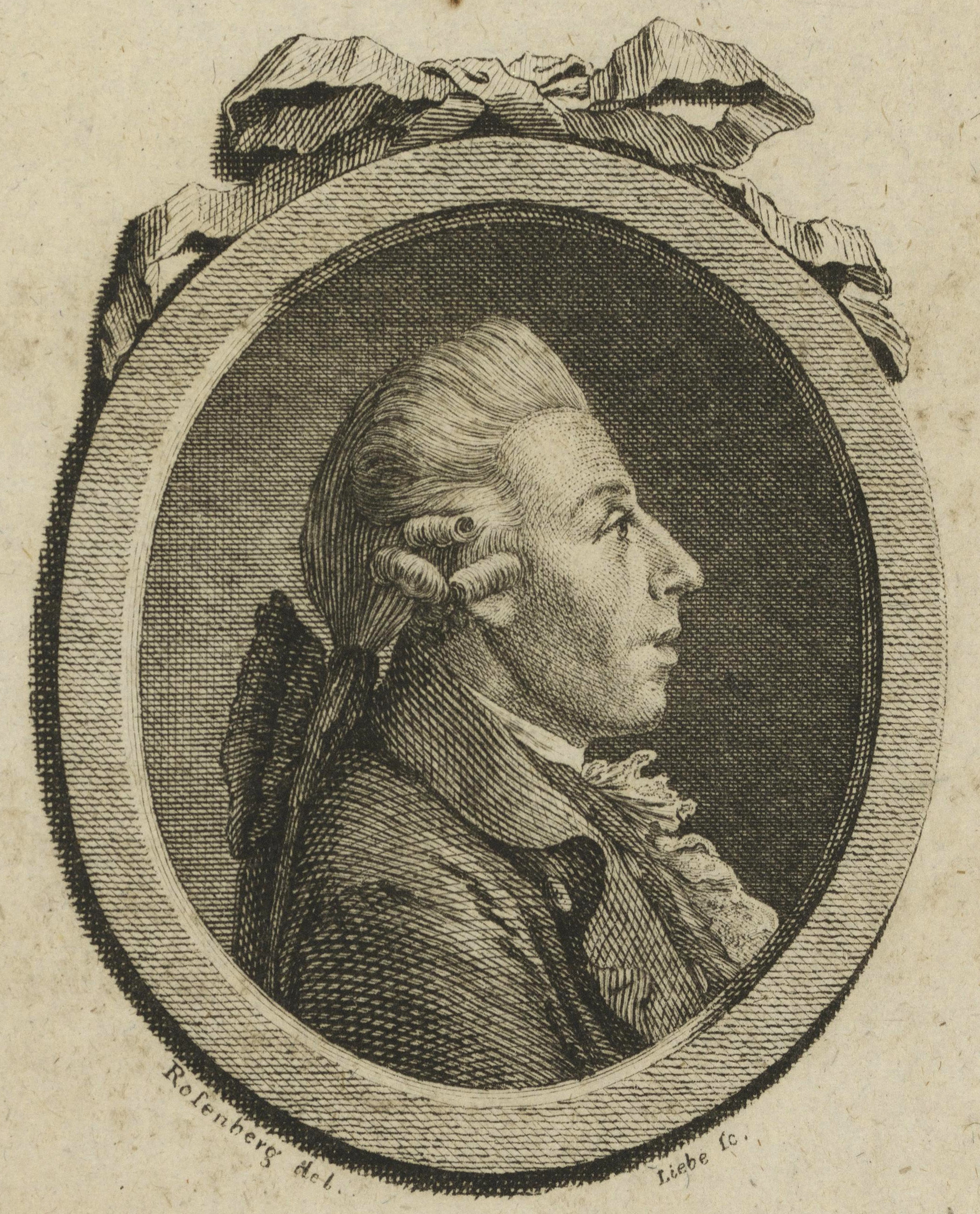 Christian Gottlob Neefe, một trong những giáo viên âm nhạc đầu tiên của Beethoven, được khắc họa trong bản khắc năm khoảng 1798.