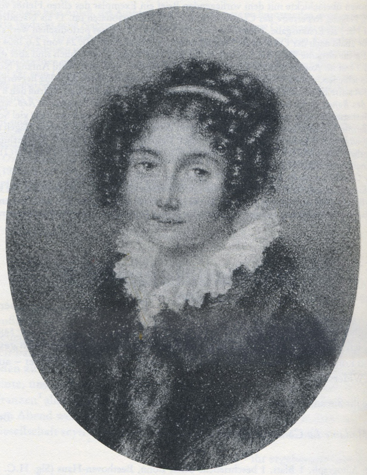 A pre-1804 sketch of Josephine Brunsvik, a romantic interest.