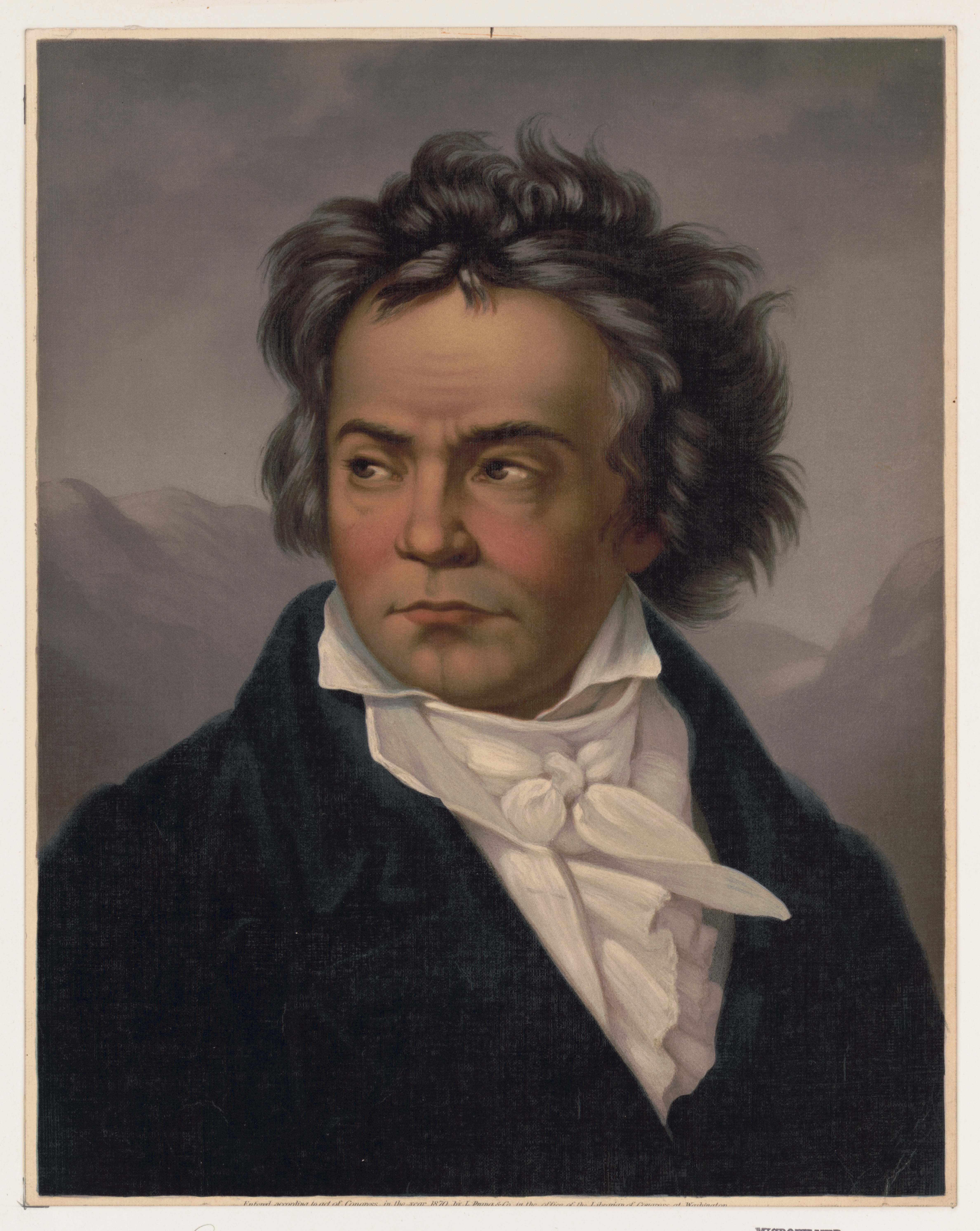 Beethoven năm 1819 trong bức chân dung của Ferdinand Schimon.