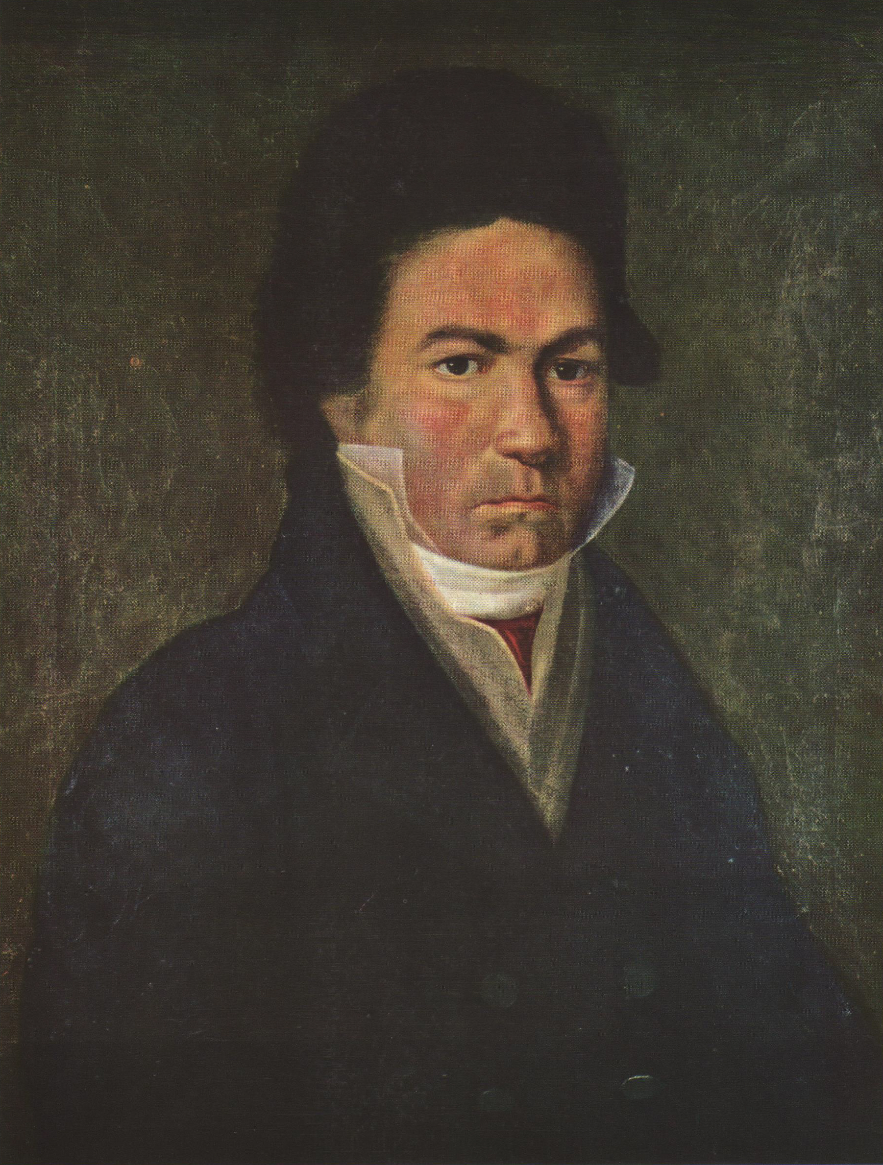 Portrait of Beethoven by Christoph Heckel, 1815