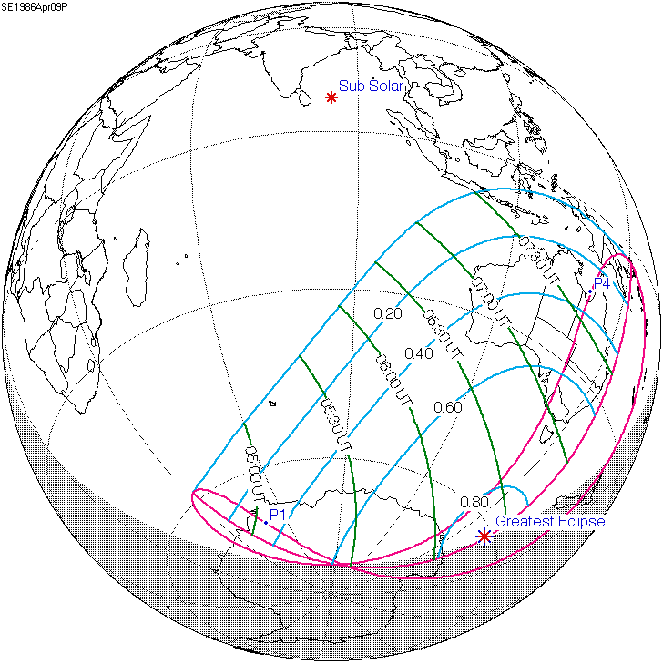 1986년 4월 9일 부분 일식