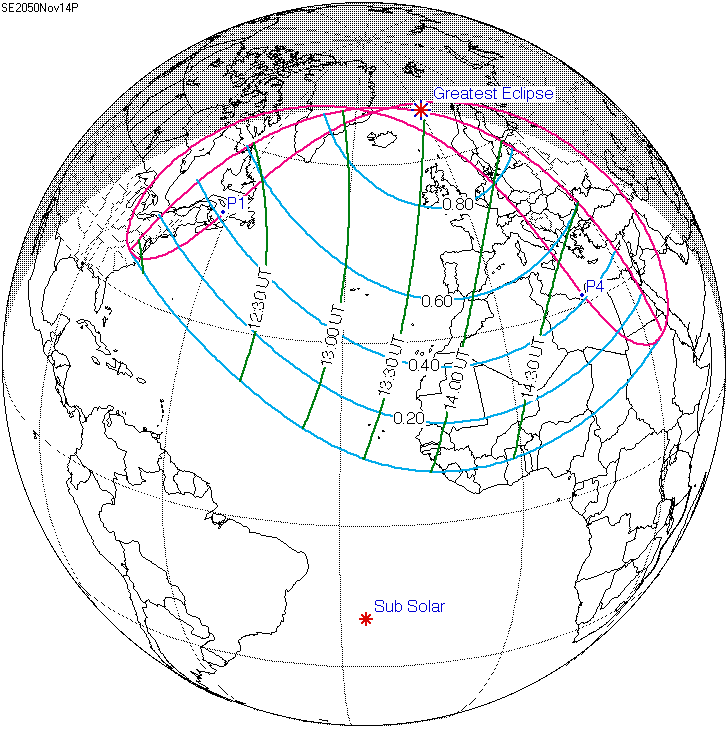 2050년 11월 14일 부분 일식
