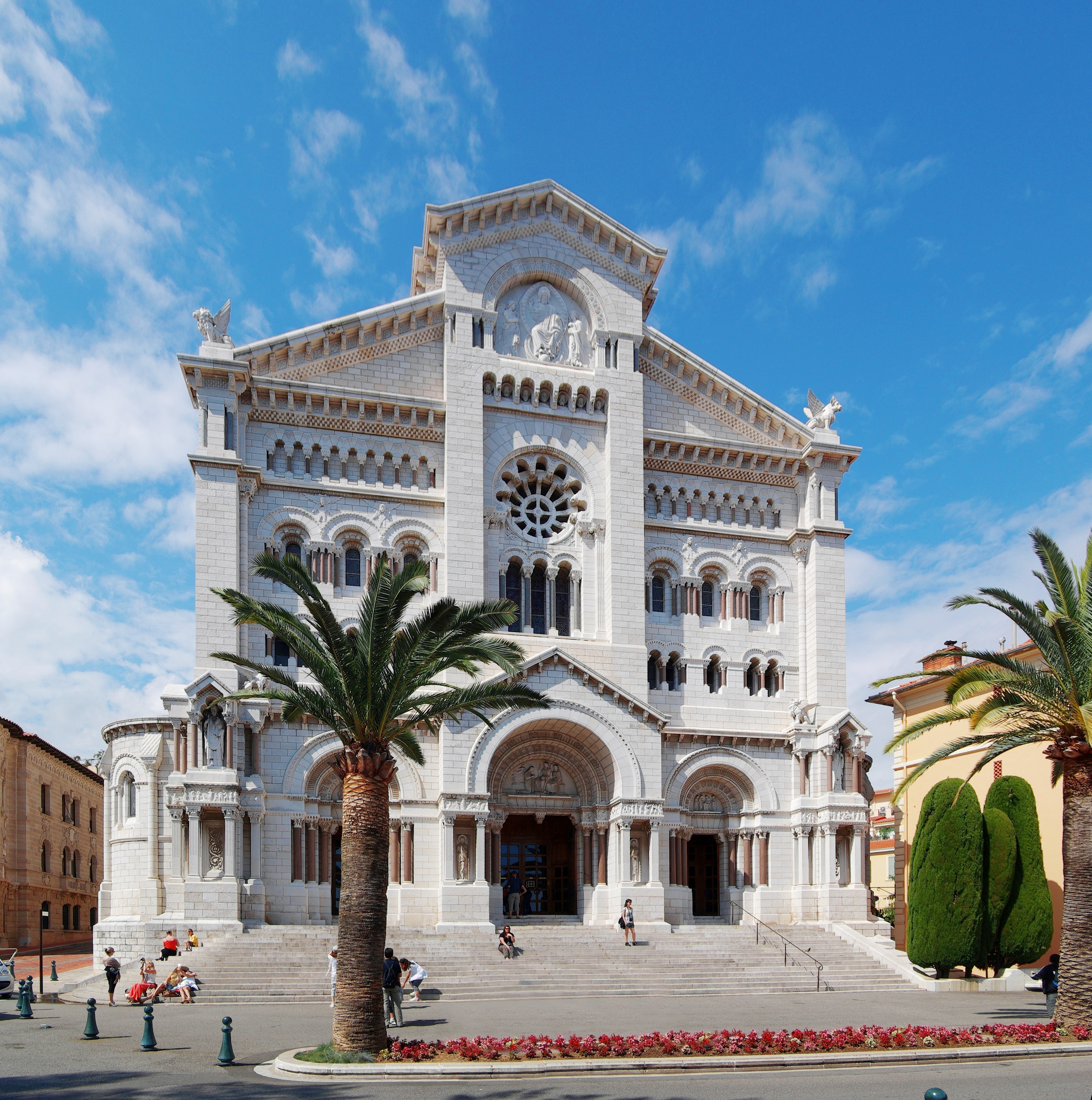 The Cathedral of Our Lady Immaculate in Monaco-Ville, the seat of the Roman Catholic Archdiocese of Monaco.