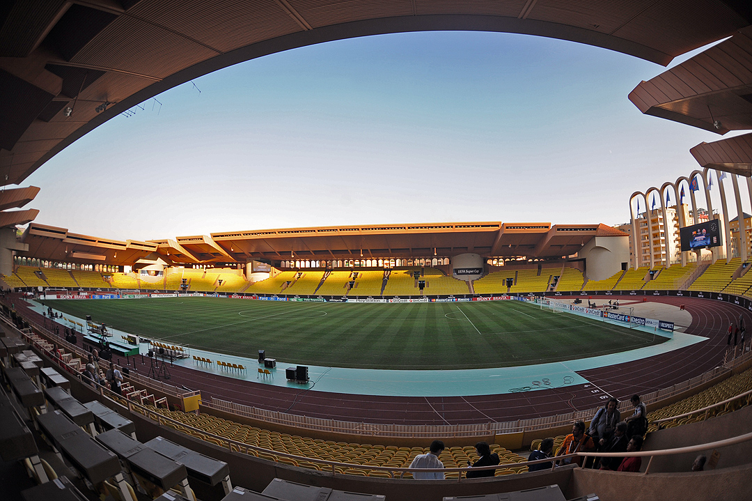 Stade Louis II, the home ground of AS Monaco FC and a multi-sport venue.