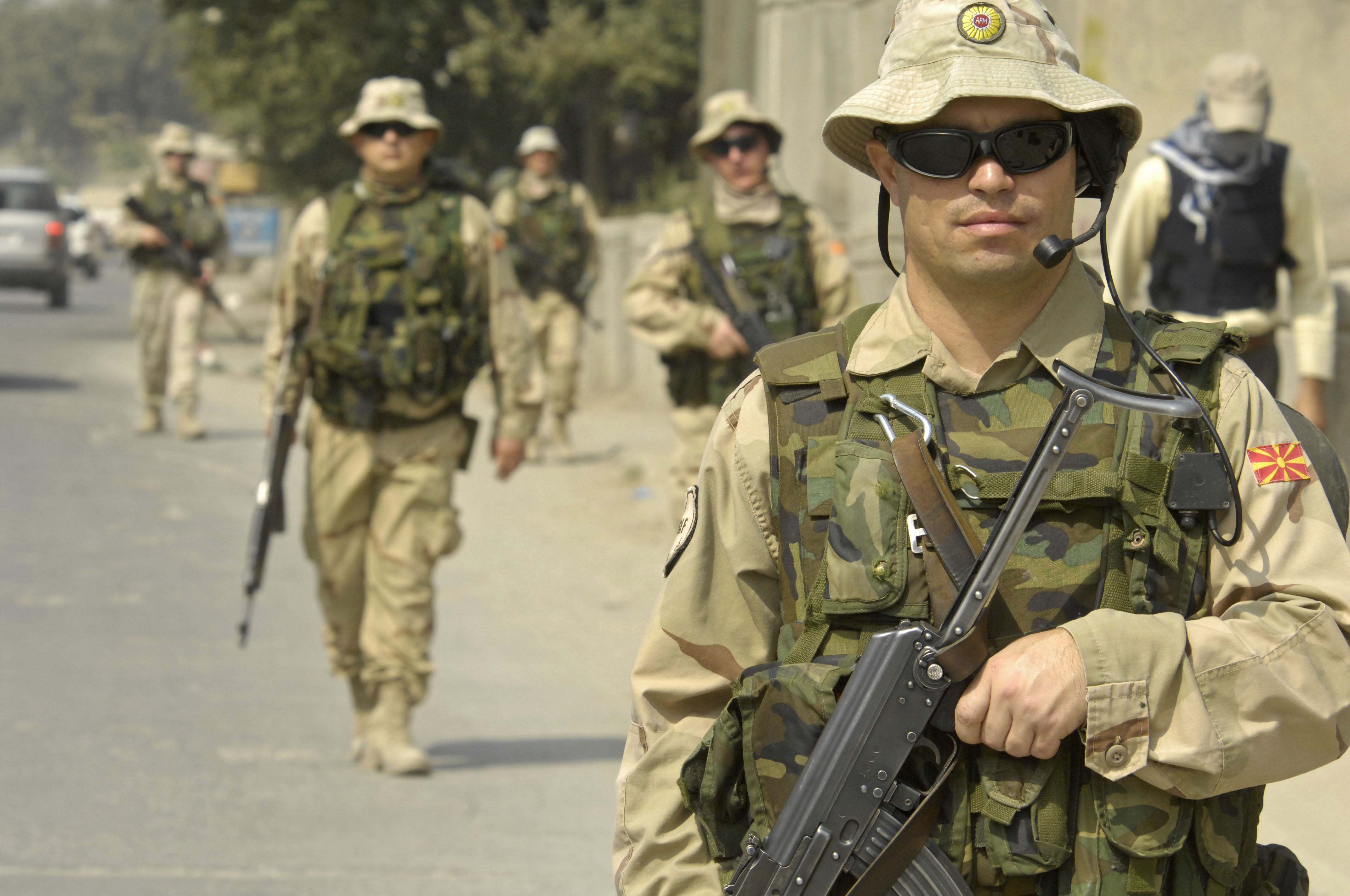 Prajurit Makedonia dari Resimen Operasi Khusus di Kabul, Afghanistan.