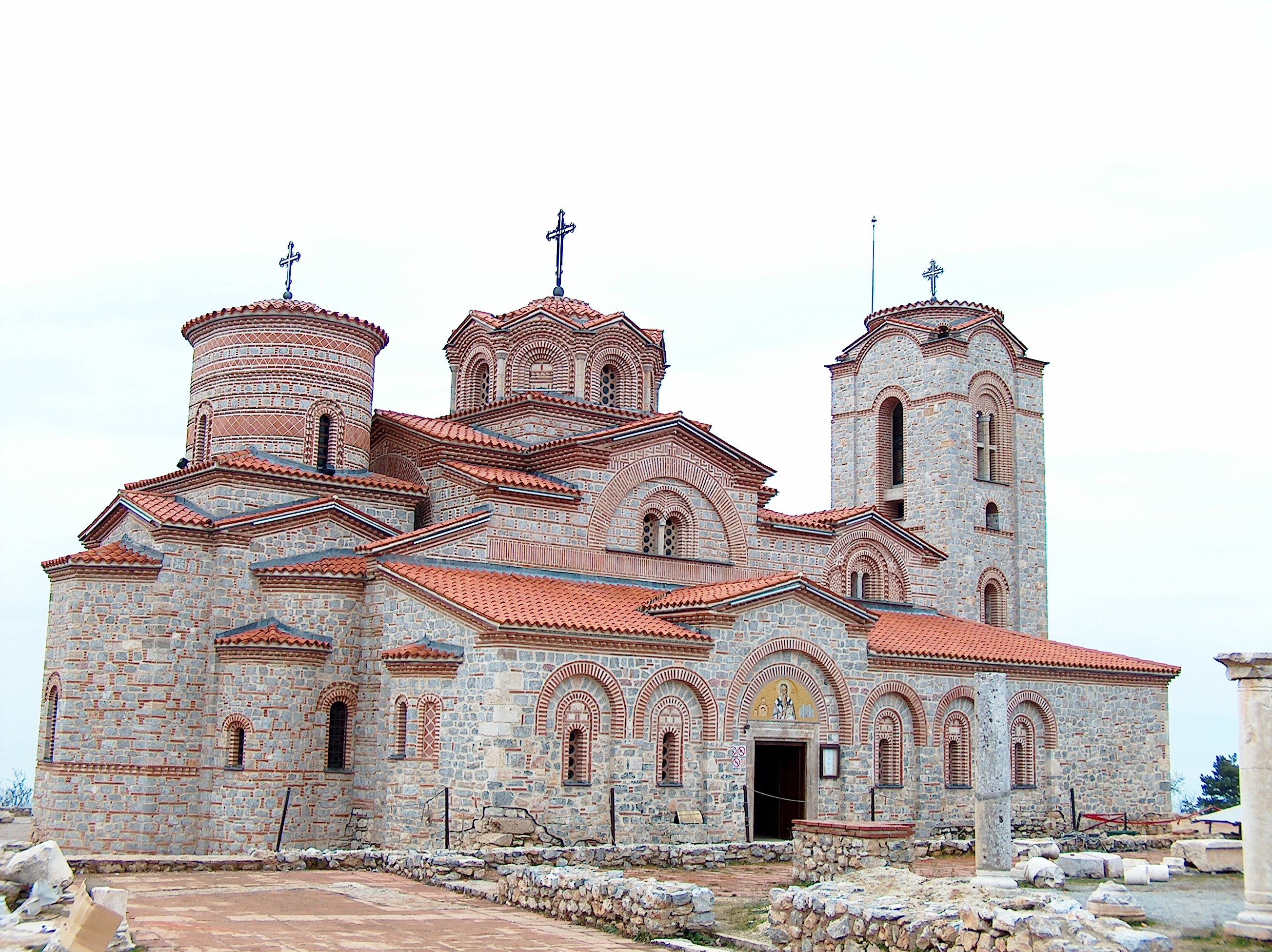 The Church of Saints Clement and Panteleimon in Ohrid, a significant example of Byzantine-influenced architecture and a major spiritual center.