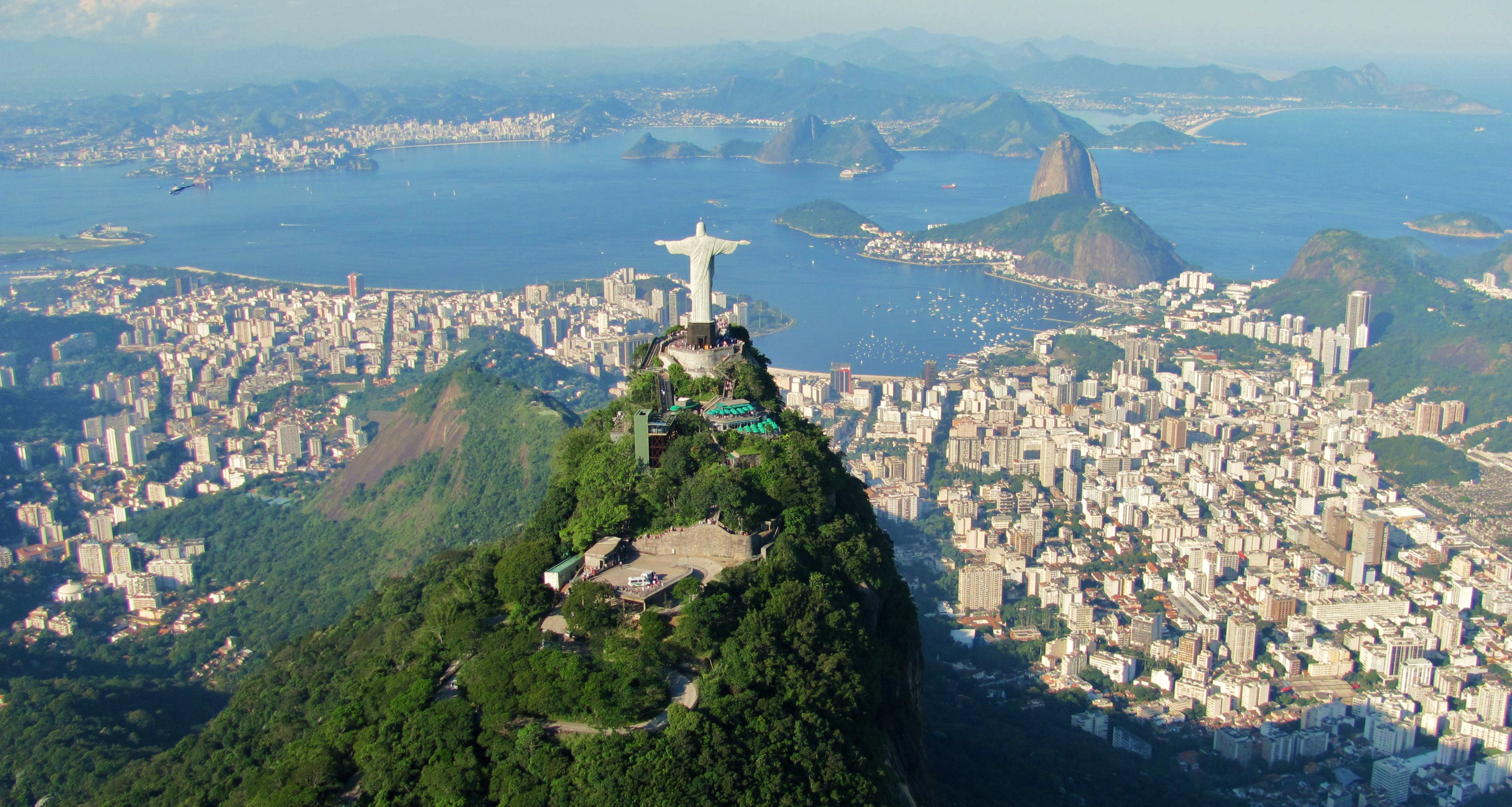 View of Rio de Janeiro with Sugarloaf Mountain.