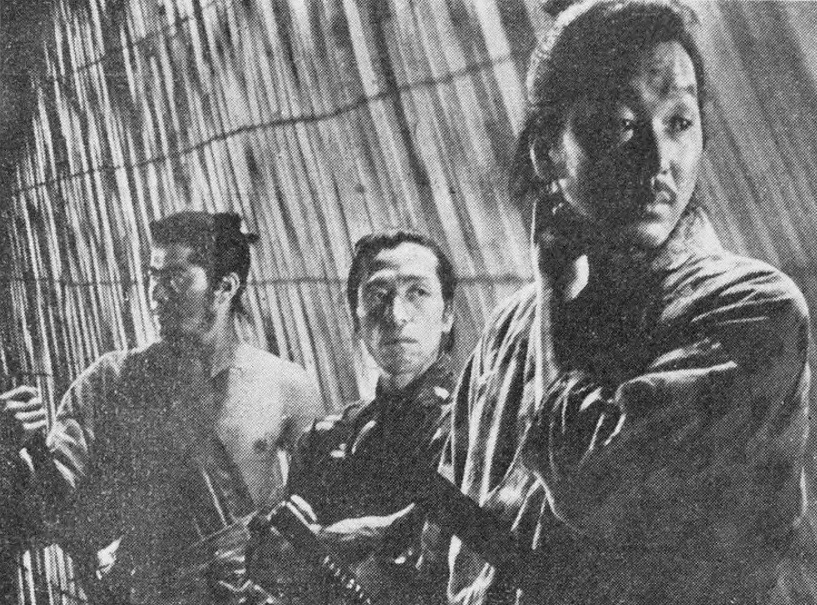 《7인의 사무라이》(1954)의 치아키 미노루 (오른쪽)
