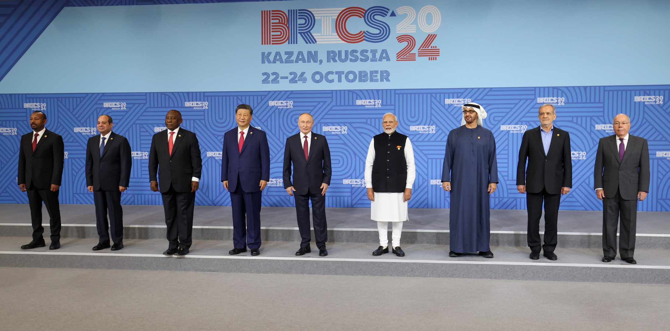 2024년 10월 23일 러시아 카잔에서 열린 제16차 BRICS 정상회의에 참석한 아비 아머드.