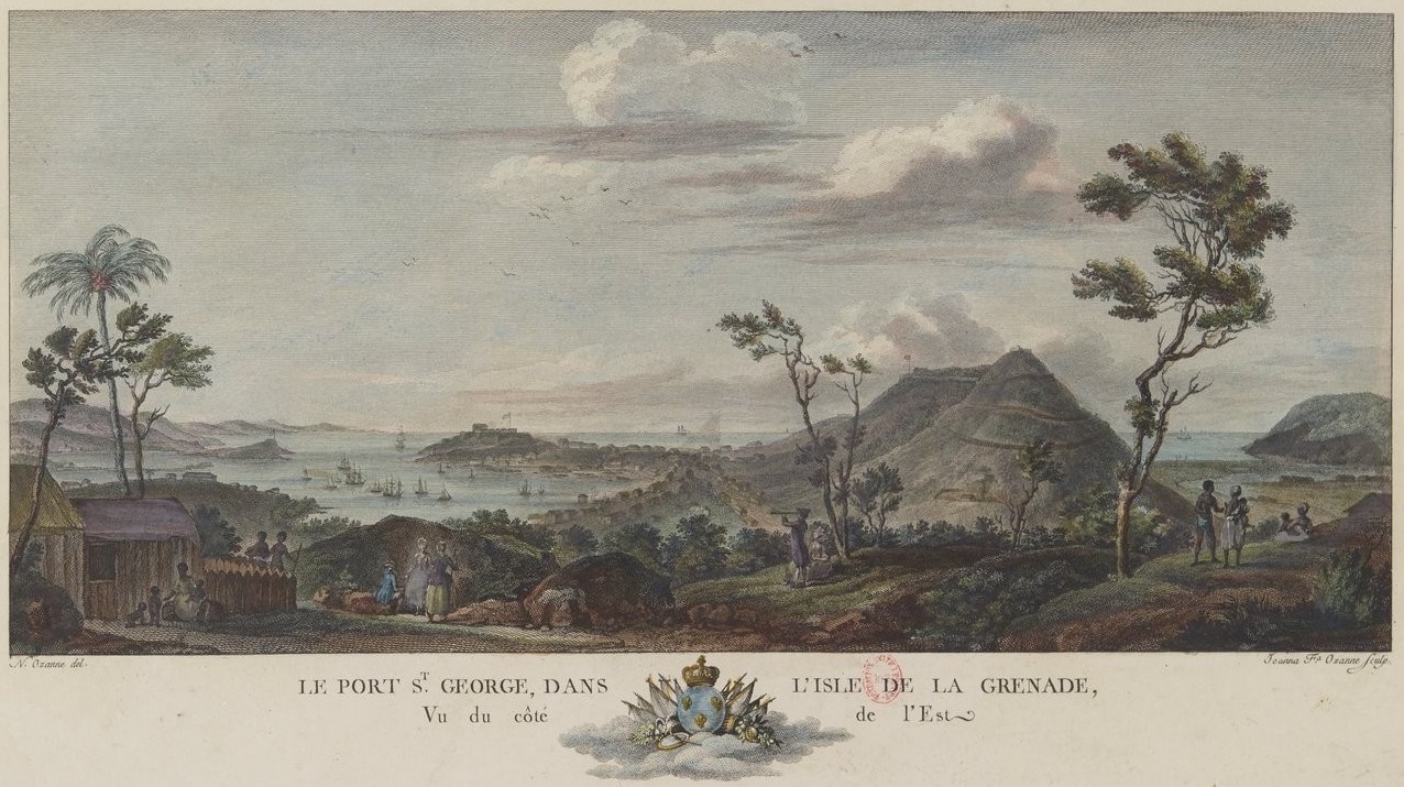 The island of Grenada and port Saint-Georges in 1776