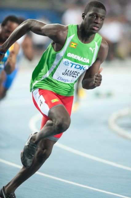 Kirani James, noted Grenadian sprinter, at the 2011 World Championships in Daegu