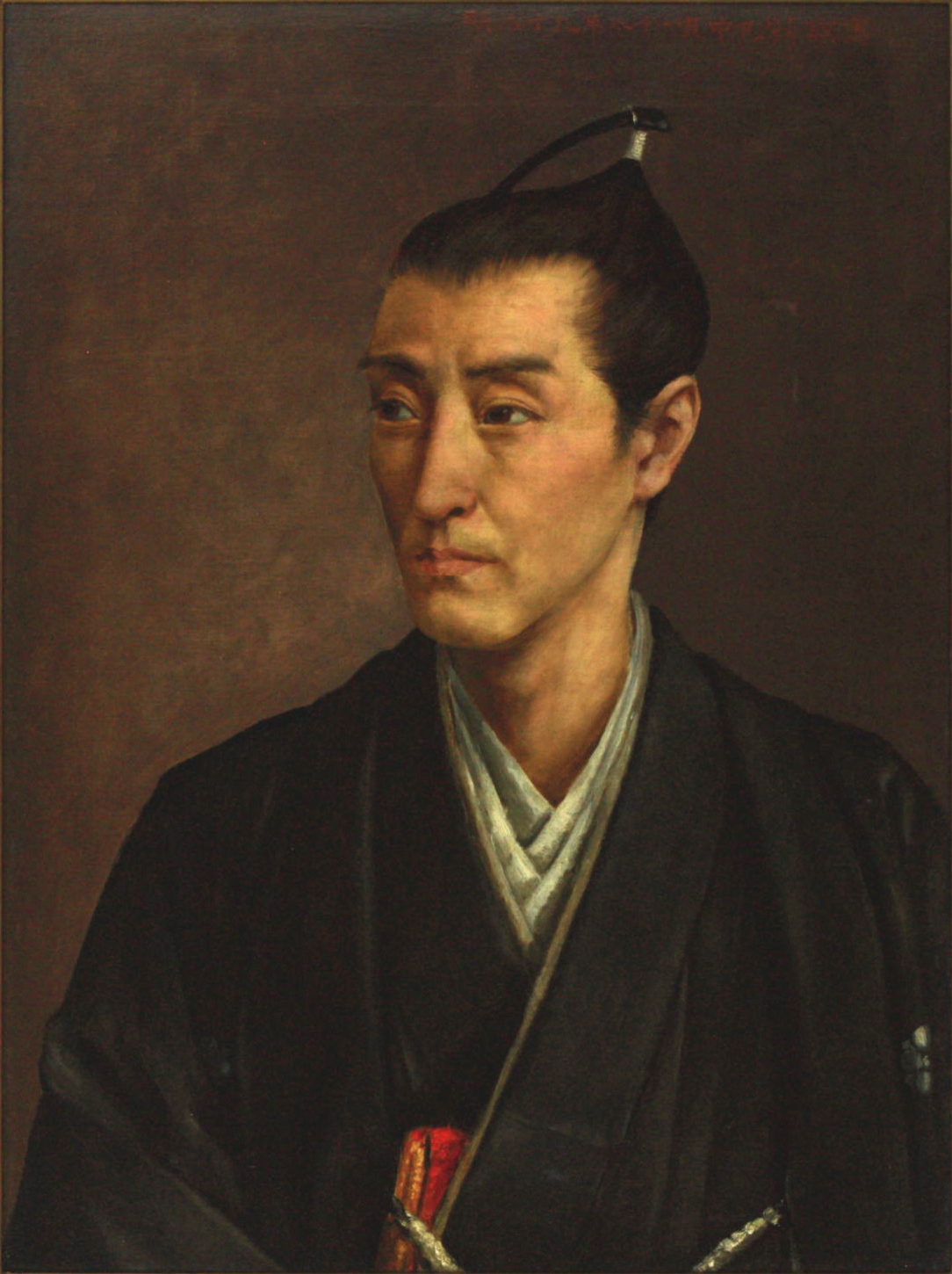 나카마루 세이주로가 1886년 그린 '히라가 겐나이 초상'.