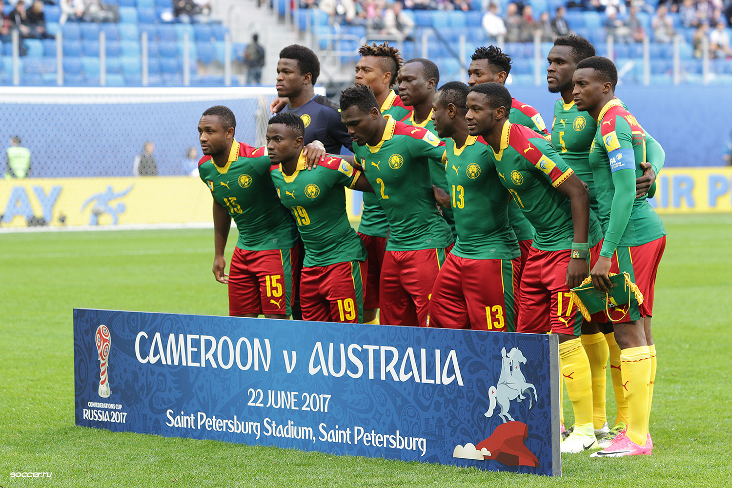 Cameroon national team at the FIFA Confederations Cup 2017.