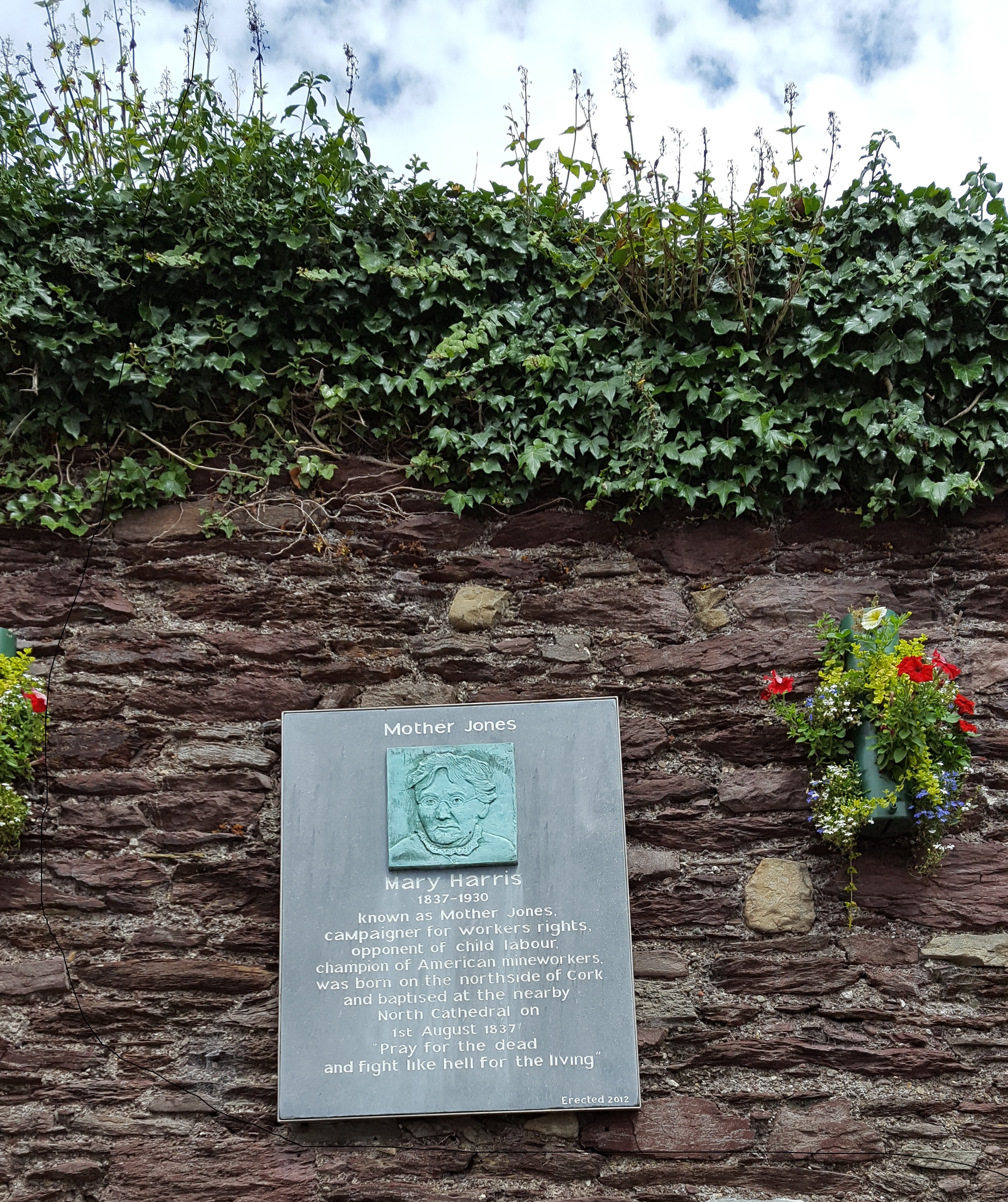 The Mother Jones Memorial near her birthplace in Cork, Ireland