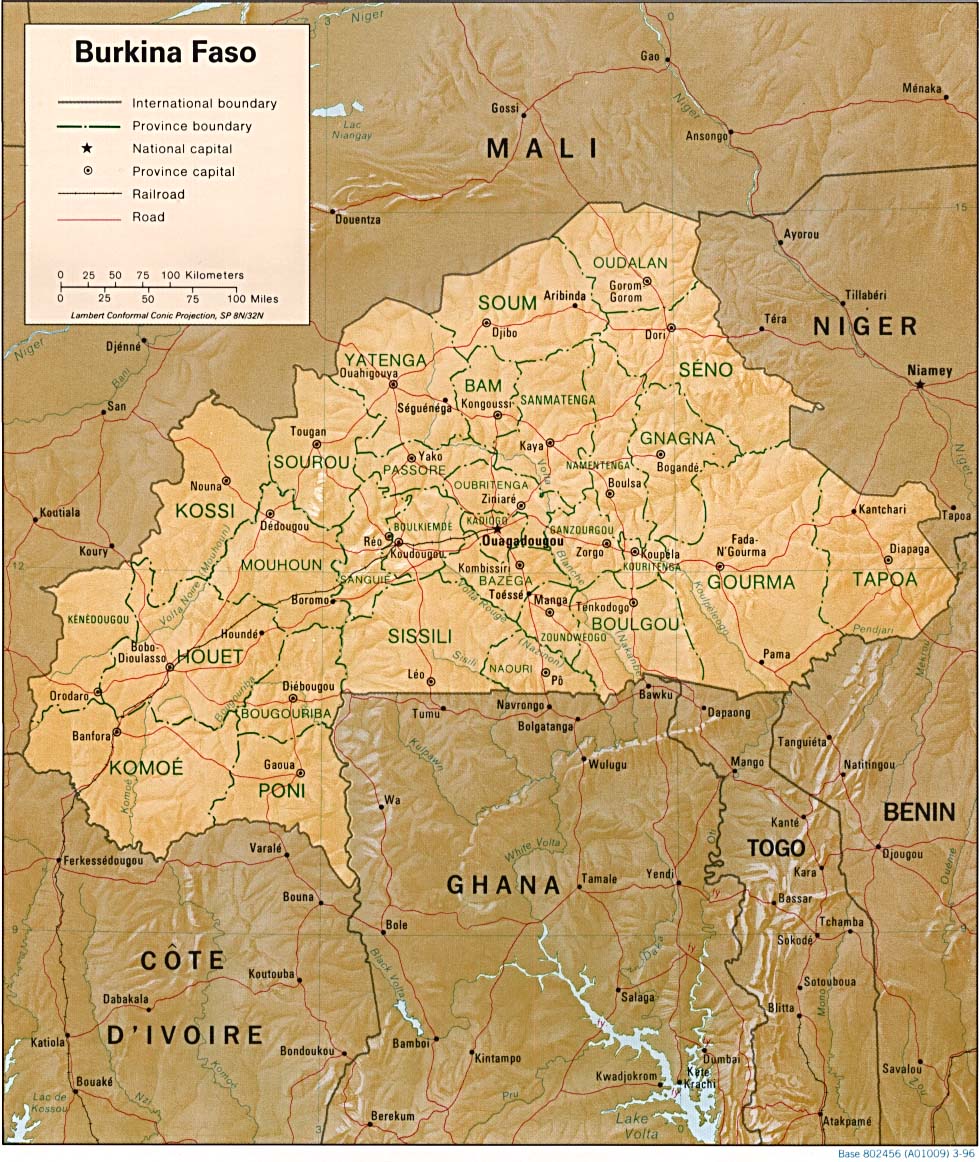 Peta Burkina Faso