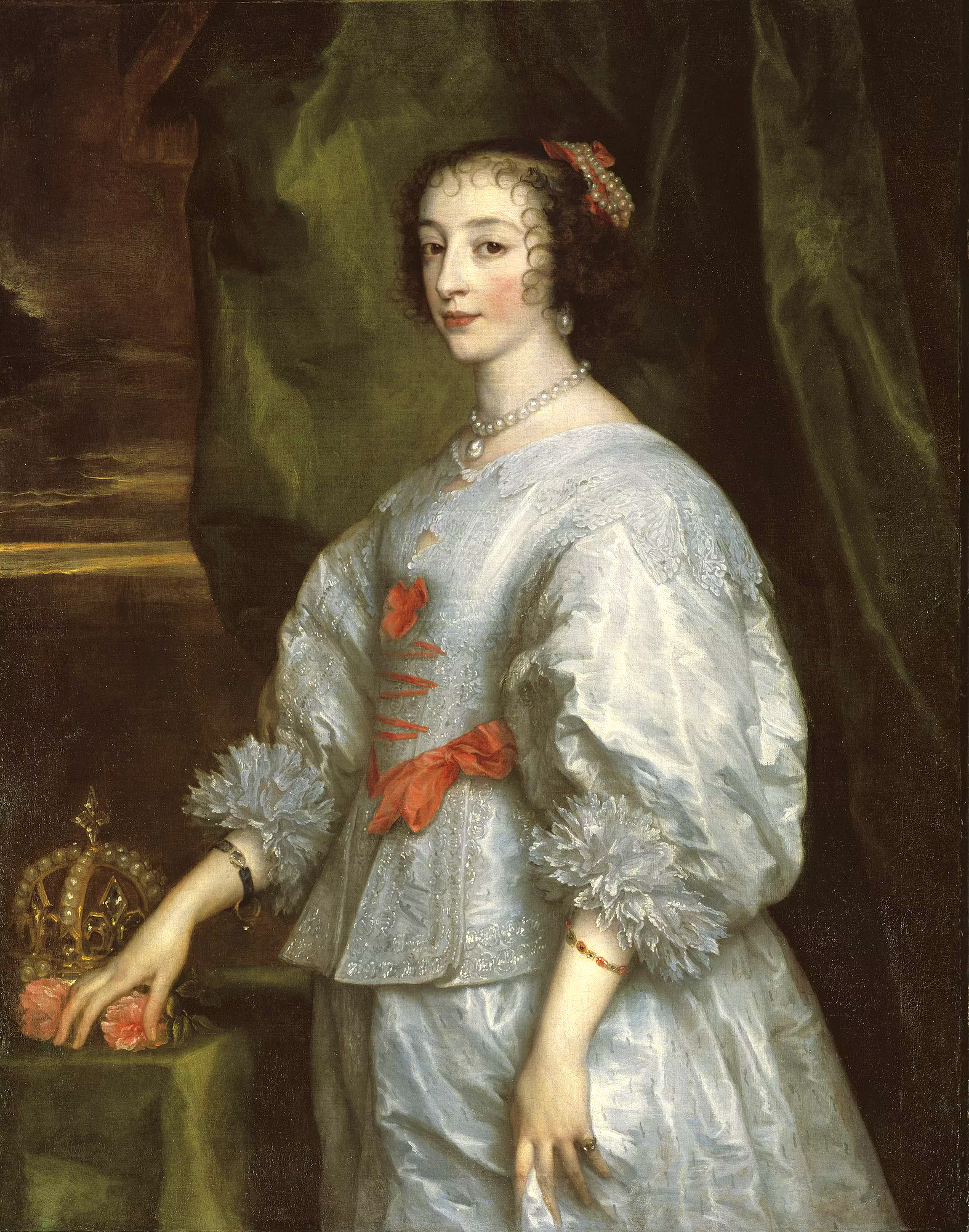 พระนางเฮนเรียตตา มาเรีย โดย แอนโทนี แวน ไดค์ ค.ศ. 1632