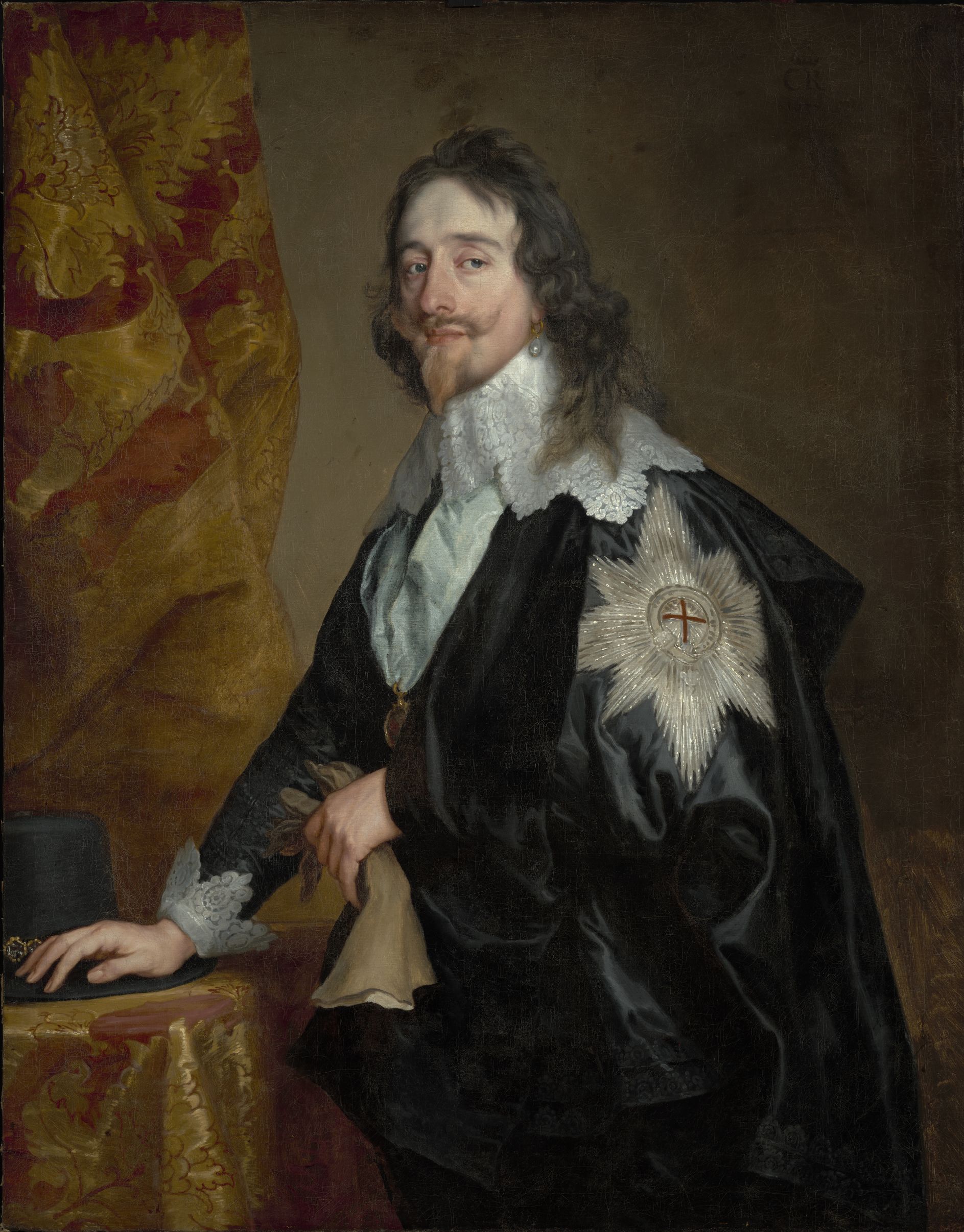 Charles mặc Huân chương Garter, bởi Anthony van Dyck, c. 1637
