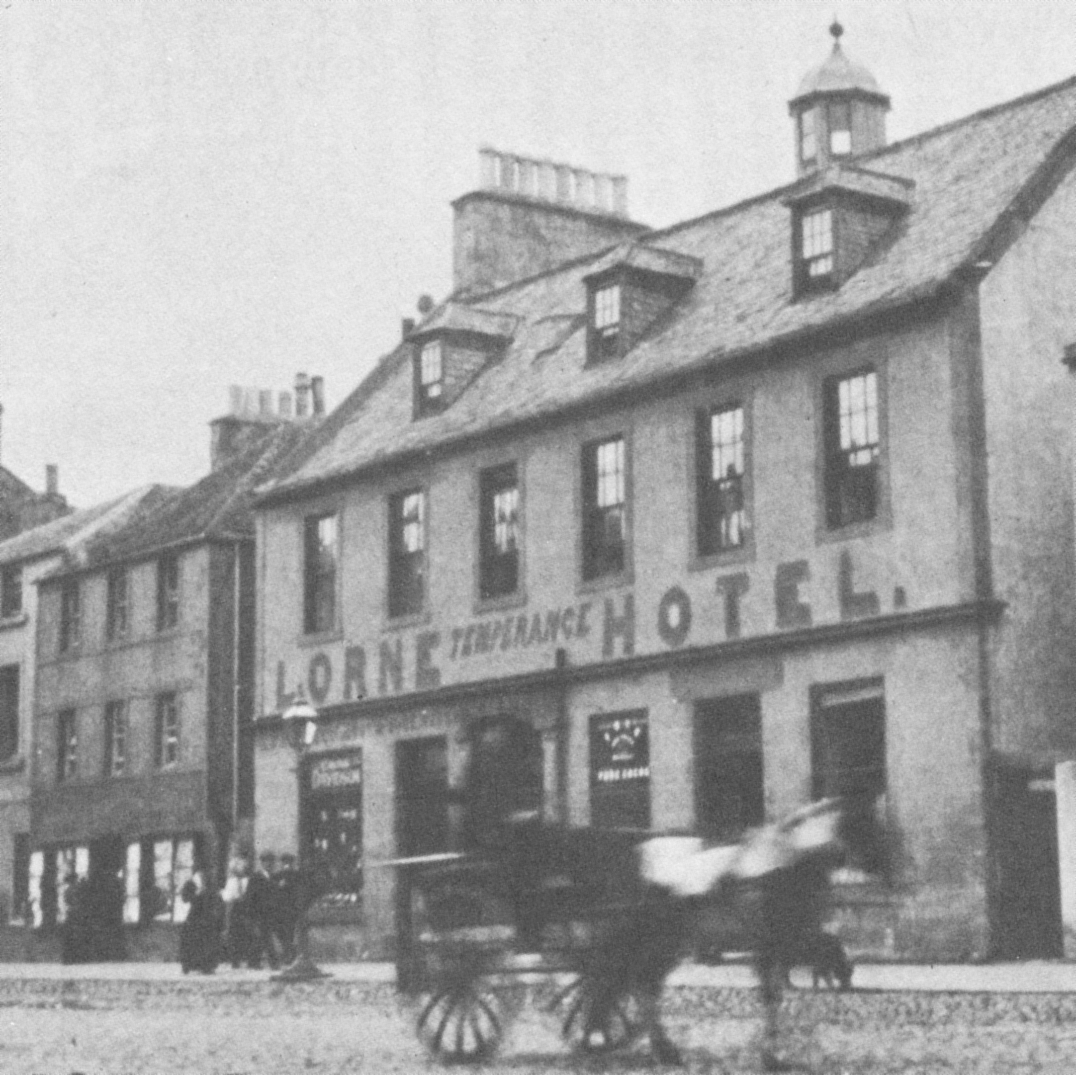 Muir was born in the small house at left. His father bought the adjacent building in 1842, and made it the family home.