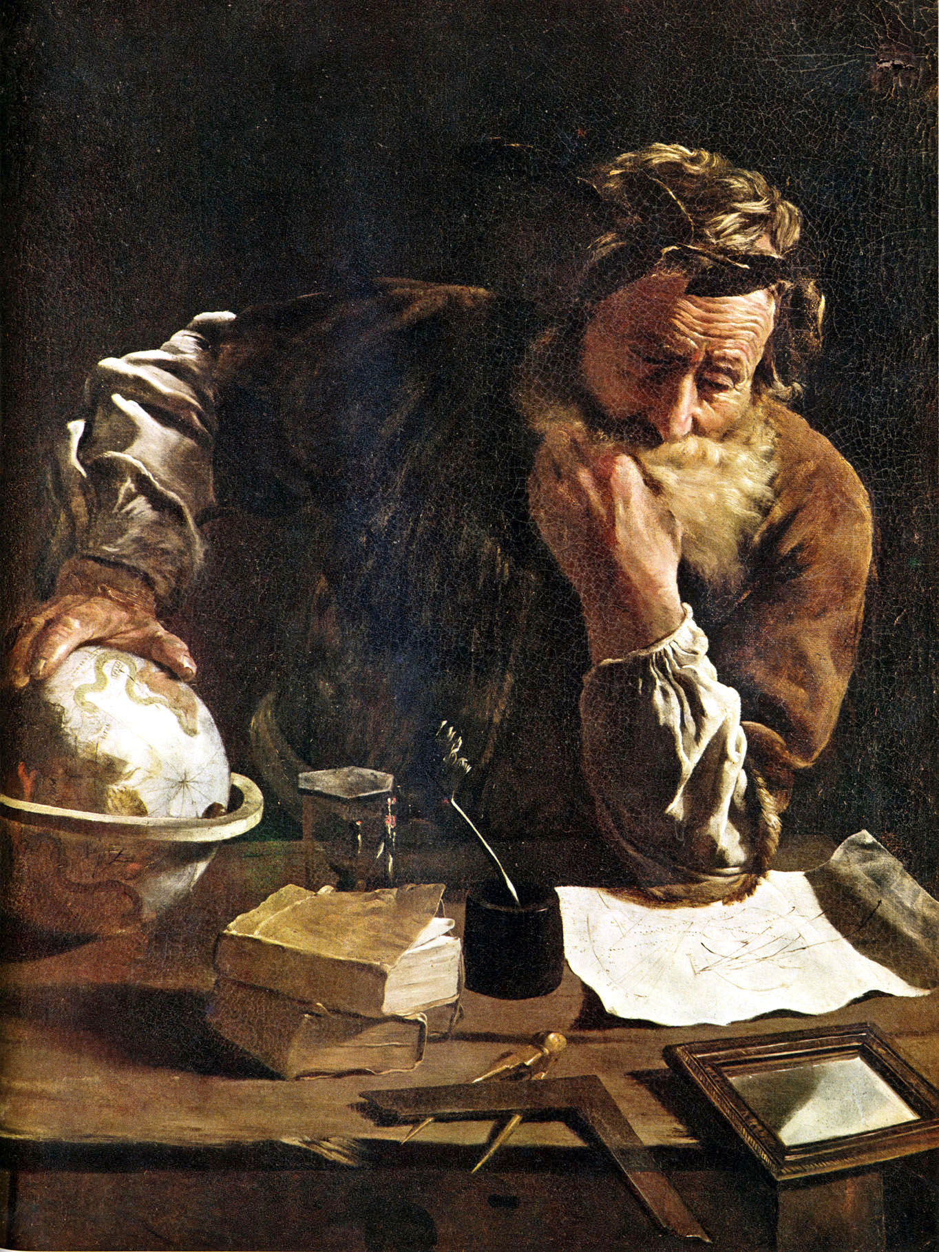 Archimedes Contemplating by Domenico Fetti (1620)