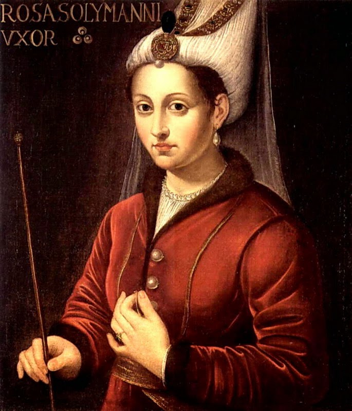 Bức tranh sơn dầu Latin thế kỷ 16 về Hürrem Sultan có tựa đề Rosa Solymanni Vxor (Rosa, Vợ của Süleyman)