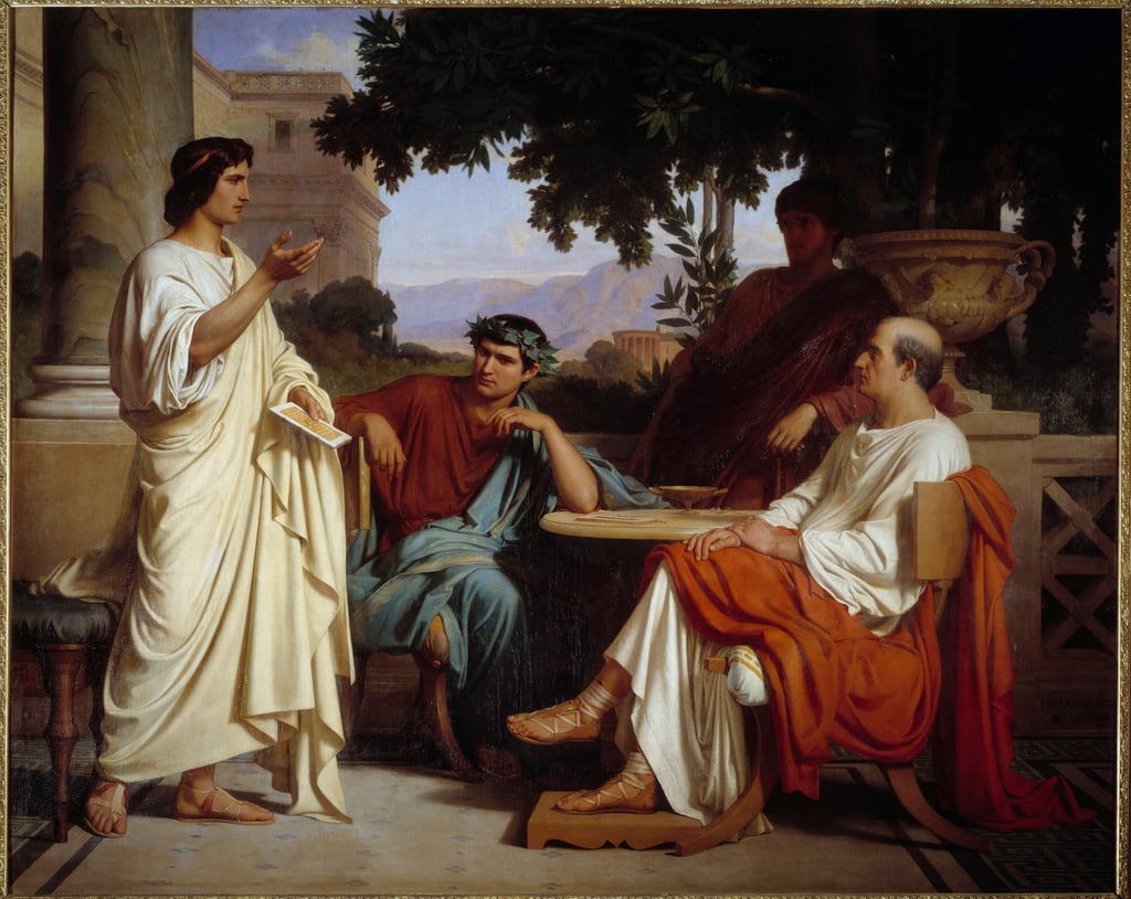 Horace, Virgil and Varius at the house of Maecenas, by Charles Jalabert
