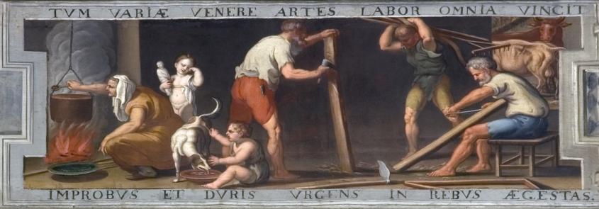 Late 17th-century illustration of a passage from the Georgics, by Jerzy Siemiginowski-Eleuter