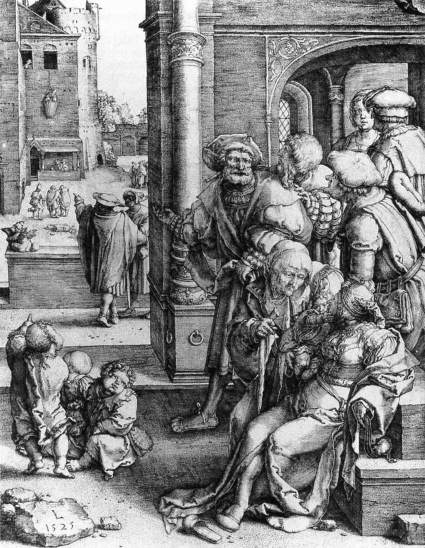 Virgil dalam Bakulnya, Lucas van Leyden, 1525.