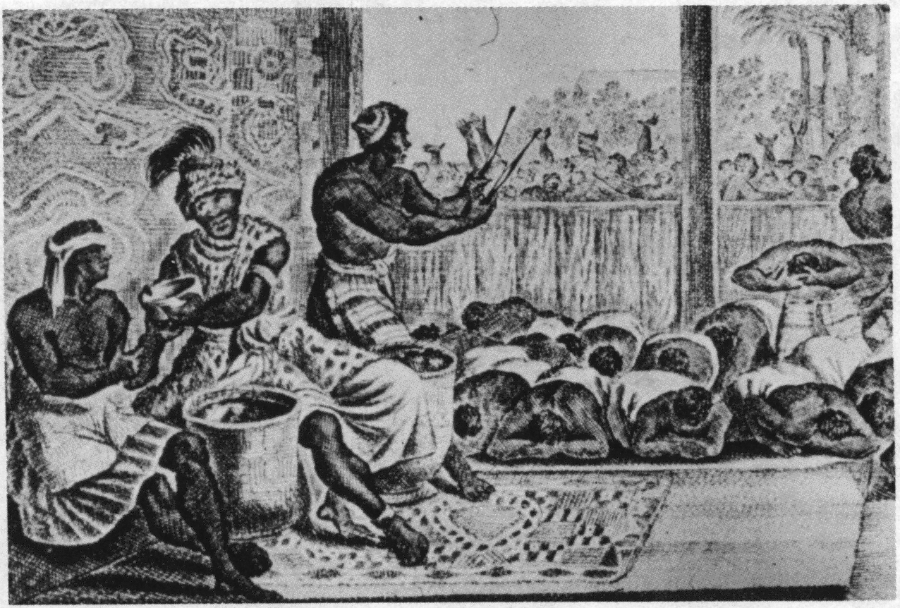 1668년 책 아프리카의 기술(Description of Africa)에 실린 로앙고 왕국의 은강게 음붐베 니암비 왕궁 모습