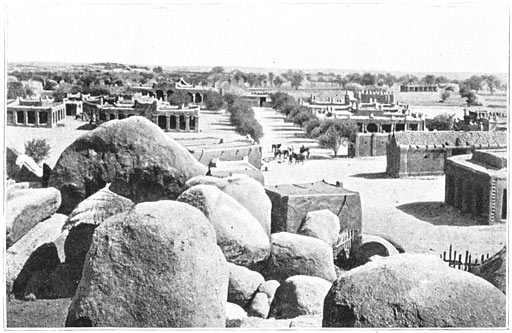 Overlooking the town of Zinder and the Sultan's Palace from the French fort (1906). The arrival of the French spelled an end for precolonial states like the Sultanate of Damagaram which carried on only as ceremonial 