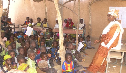 A primary classroom in Niger