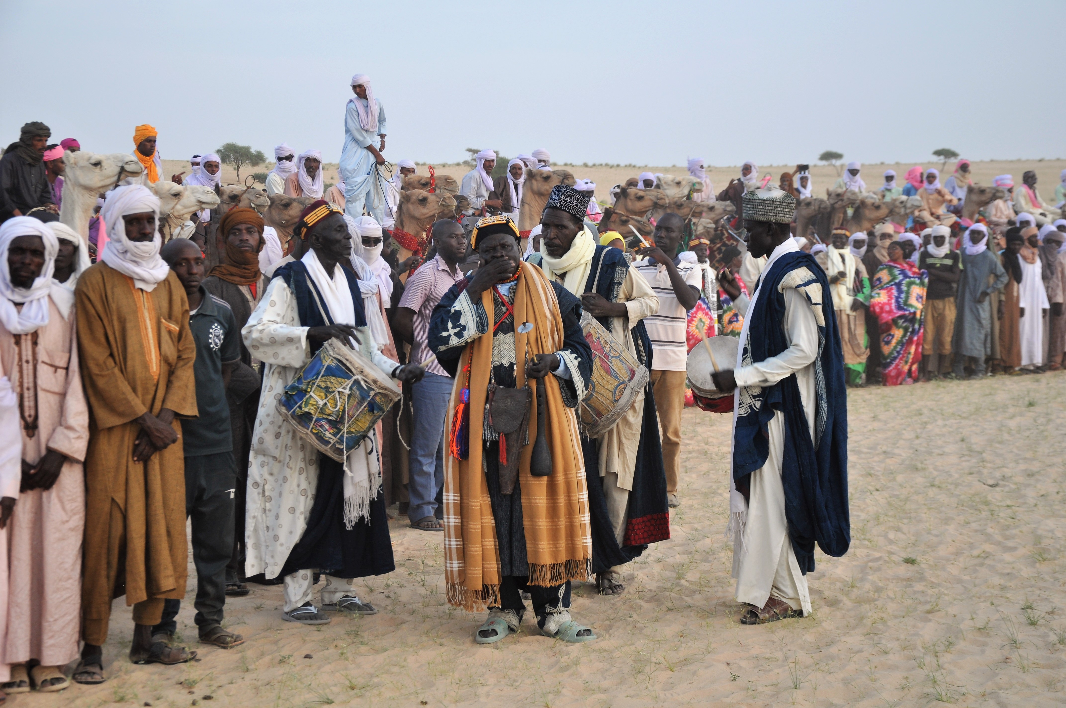 Toubou musicians at a formal ceremony